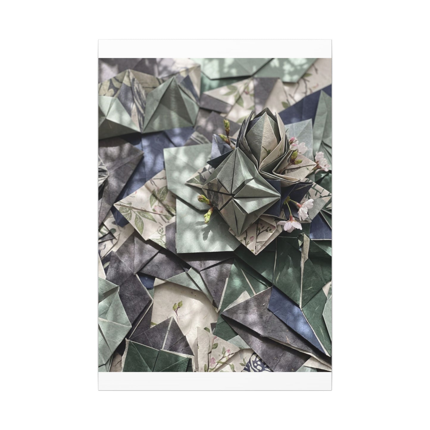 Shibui Paper Fold Canvas Art - Japandi Japanese Pattern