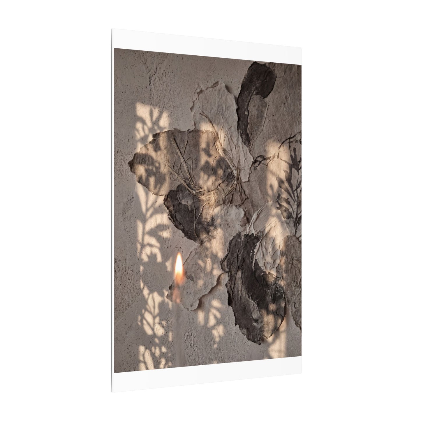 Shadow Play Summer Canvas Art | Japandi Elegant Design