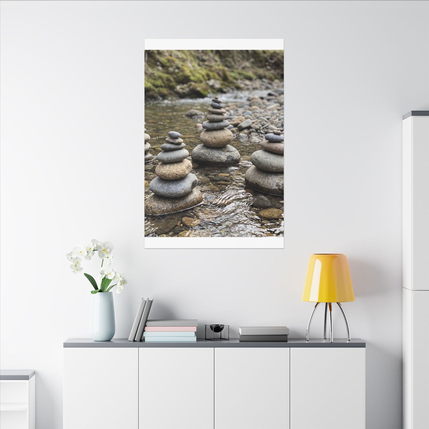 Bamboo Grove Winter Canvas Art | Zen Serene Design