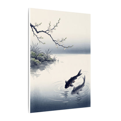 Ma Koi Pond Canvas Art - Zen Ukiyo E Inspired