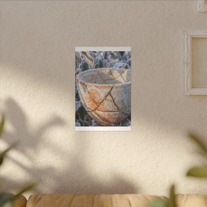Resilient Ceramic Bowl Canvas Art - Gold Vein Kintsugi