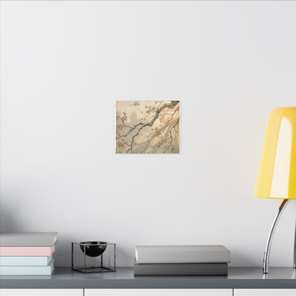 Cherry Blossom Canvas Art | Winter Japandi Japanese Pattern Art