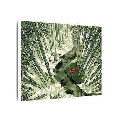 Peaceful Bamboo Grove Canvas Art - Ukiyo E Inspired Zen