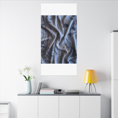 Silk Drape Winter Canvas Art | Japandi Earthy Design