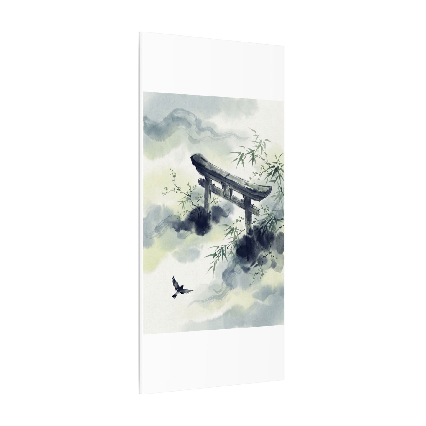 Torii Gate Sumi E Canvas Art | Serene Zen Art