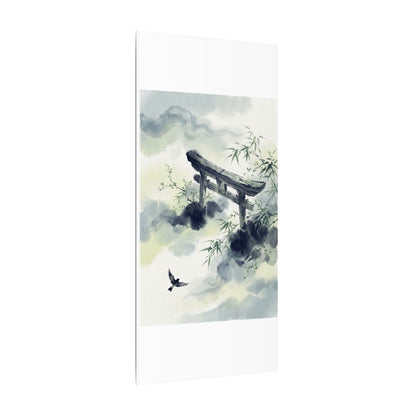 Torii Gate Sumi E Canvas Art | Serene Zen Art
