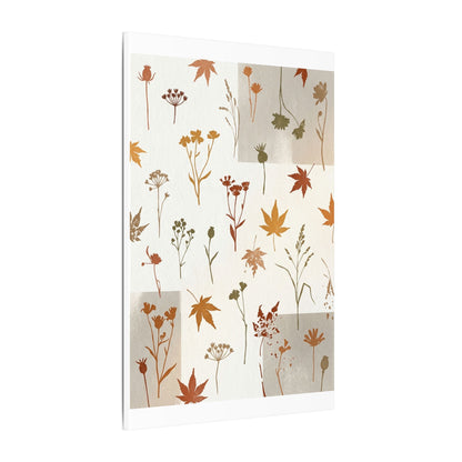 Autumn Dried Flowers Japanese Pattern Canvas Art | Elegant Decor