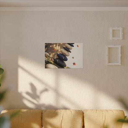 Ma River Stones Canvas Art - Kintsugi Gold Vein