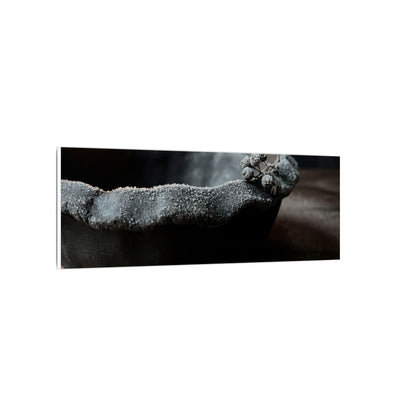 Ceramic Bowl Canvas Art | Winter Dark Japandi Shadow Zen Art
