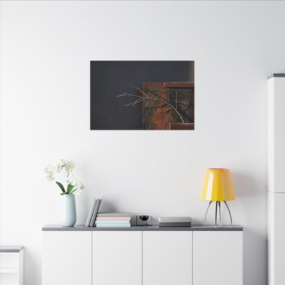 Ma Rust Patina Canvas Art - Dark Japandi Dark Texture