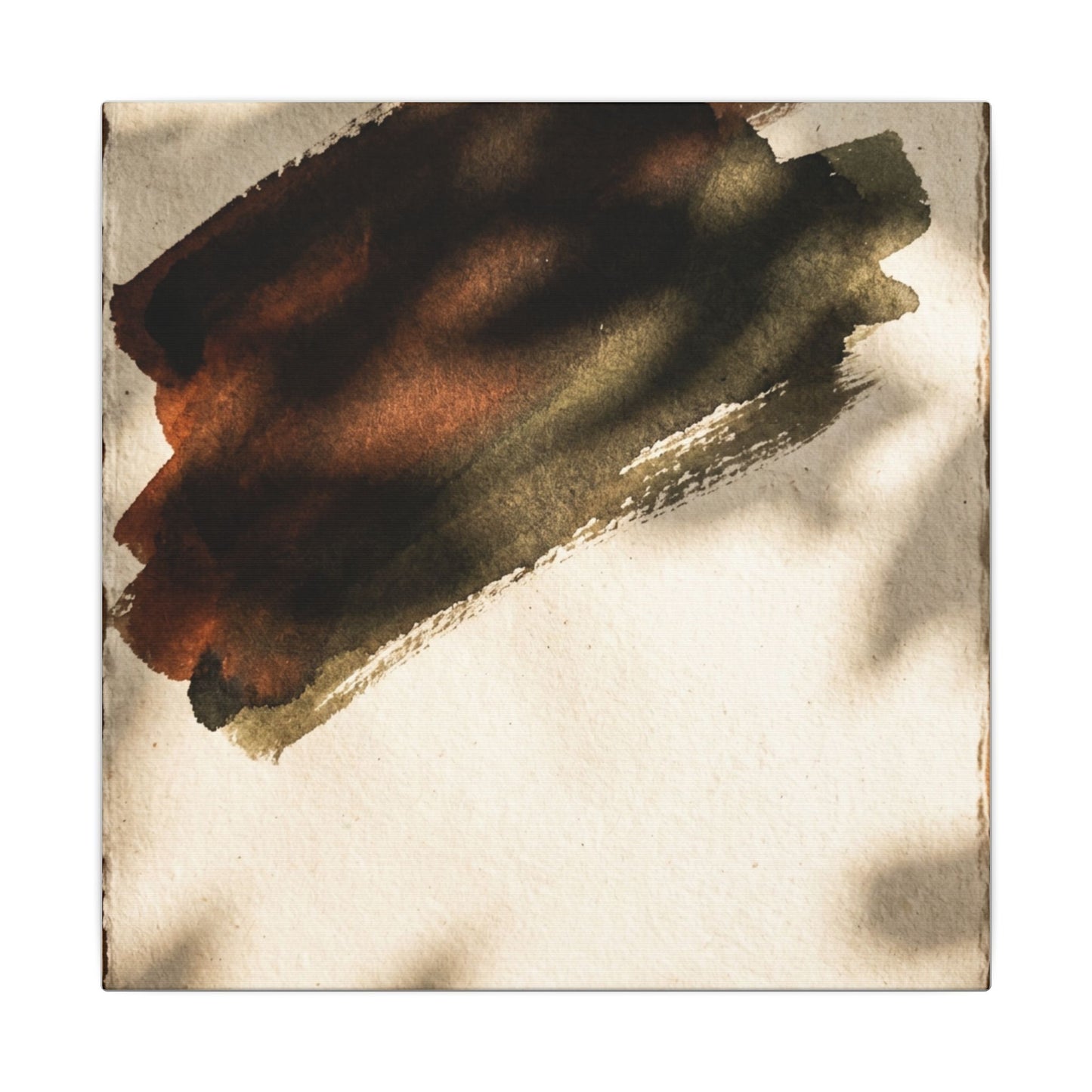 Ink Brushstroke Canvas Art | Summer Dark Japandi Moody Minimal Art