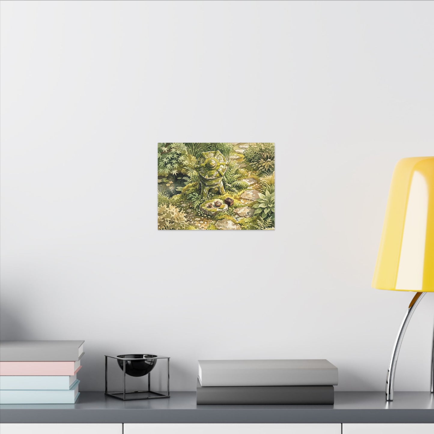 Datsuzoku Stone Lantern Canvas Art - Japandi Watercolor