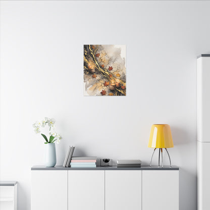 Cracked Earth Autumn Canvas Art | Japandi Warm Design