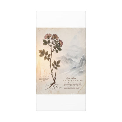 Winter Mountain Mist Herbarium Canvas Art | Earthy Decor