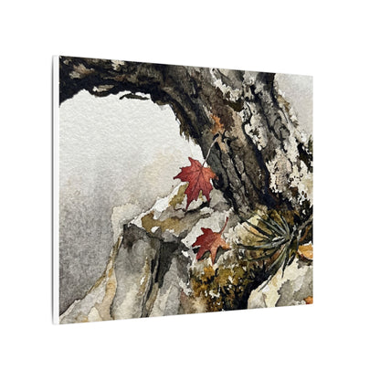 Pine Tree Autumn Canvas Art | Japandi Earthy Design