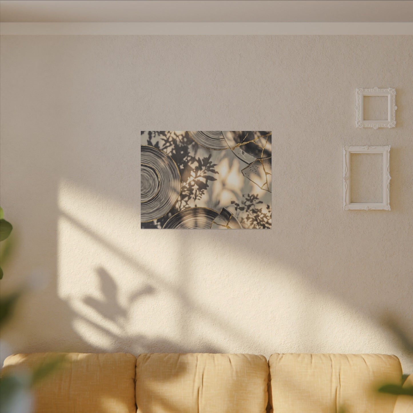 Healing Water Ripple Canvas Art - Gold Vein Kintsugi