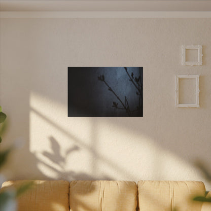 Shadow Play Canvas Art | Spring Dark Japandi Moody Minimal Art