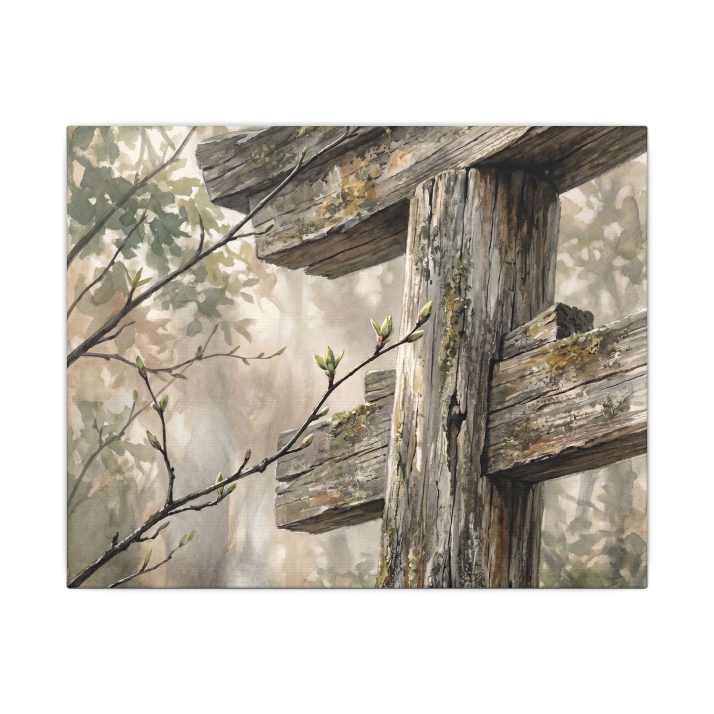 Torii Gate Spring Canvas Art | Japandi Neutral Design