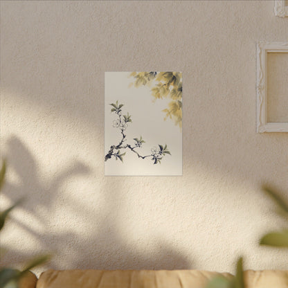 Kanso Cherry Blossom Canvas Art - Zen Sumi E