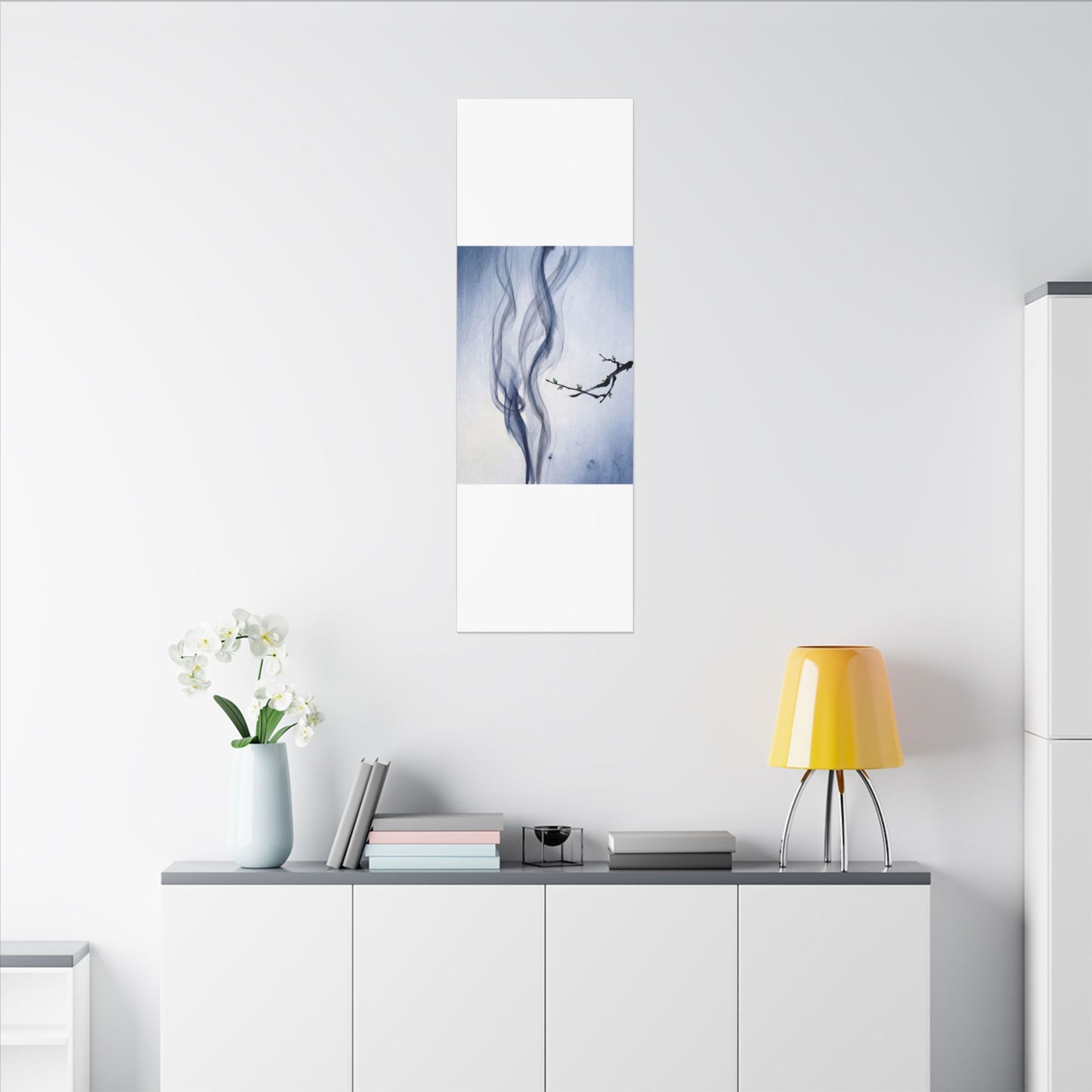 Incense Smoke Spring Canvas Art | Zen Tranquil Design