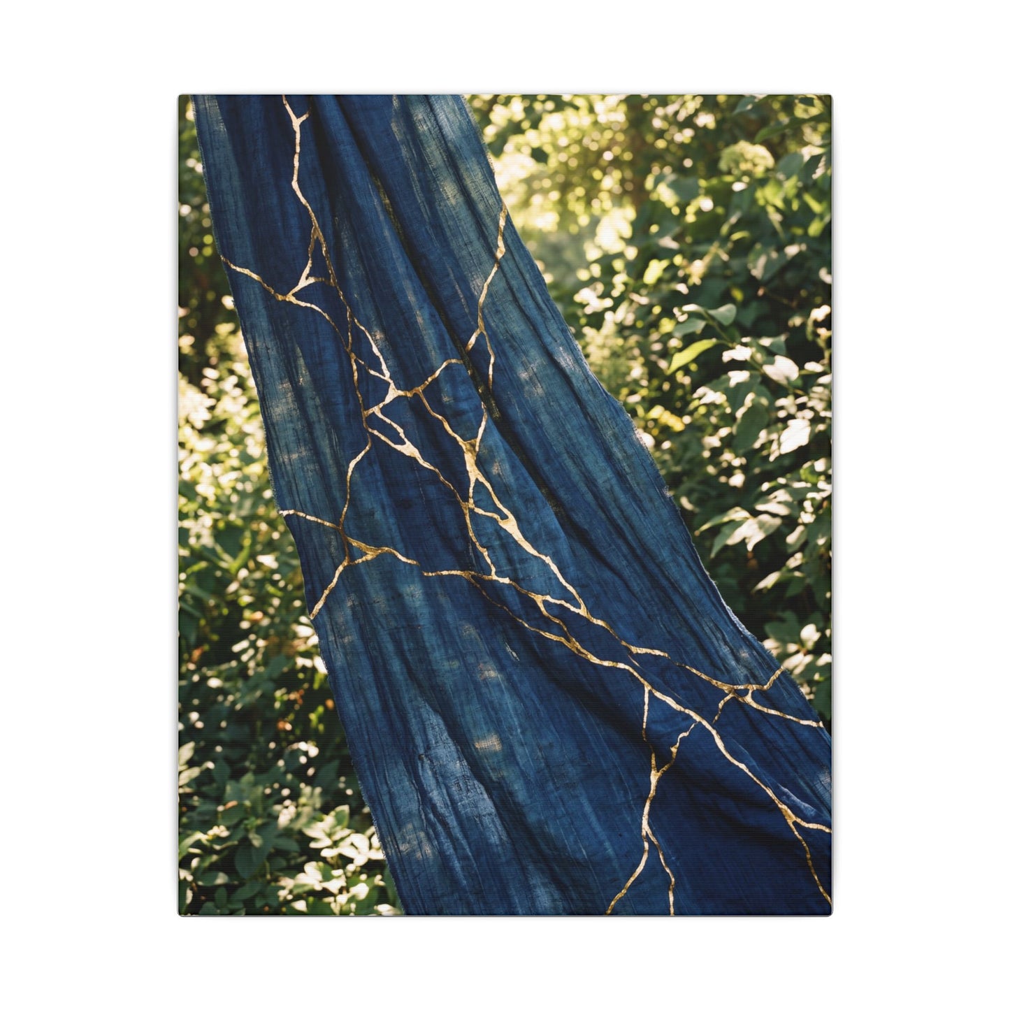 Resilient Silk Drape Canvas Art - Gold Repair Kintsugi