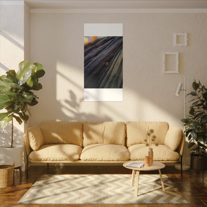 Silk Drape Shadow Zen Canvas Art | Moody Dark Japandi Art