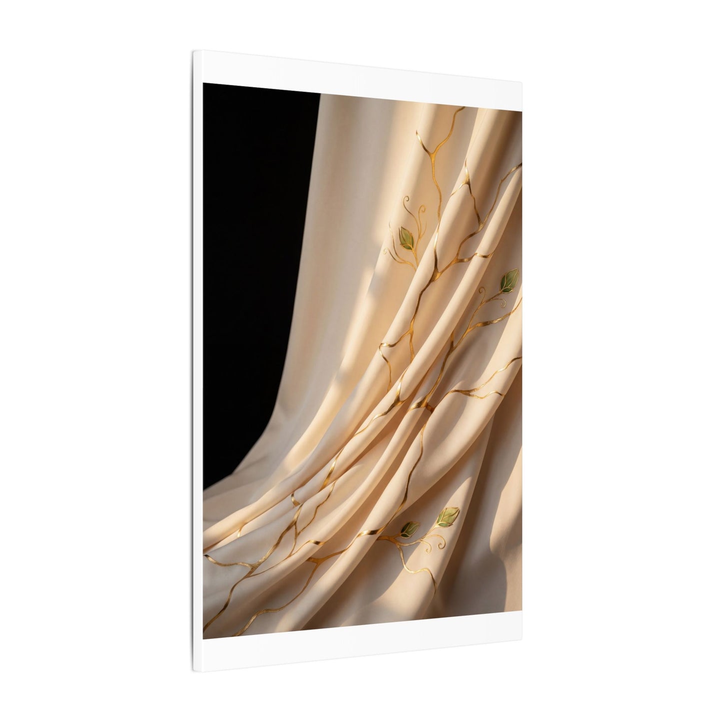 Golden Hour Silk Drape Canvas Art - Kintsugi Fukinsei