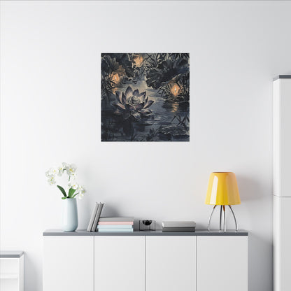 Fukinsei Lotus Flower Canvas Art - Zen Sumi E