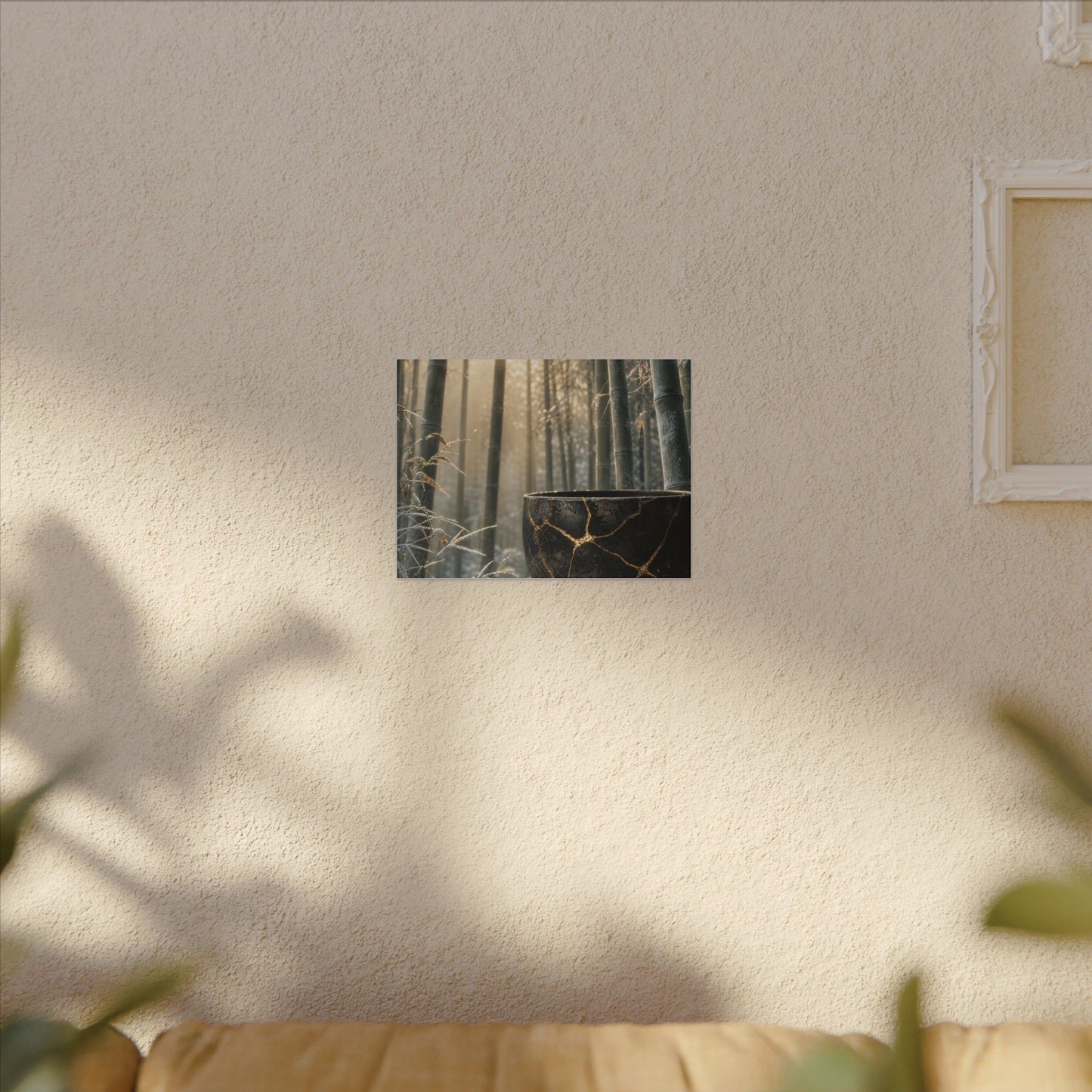 Fukinsei Bamboo Grove Canvas Art - Kintsugi Gold Repair