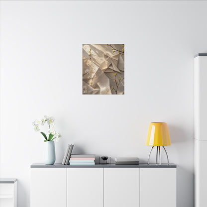 Golden Hour Paper Fold Canvas Art - Japandi Fukinsei