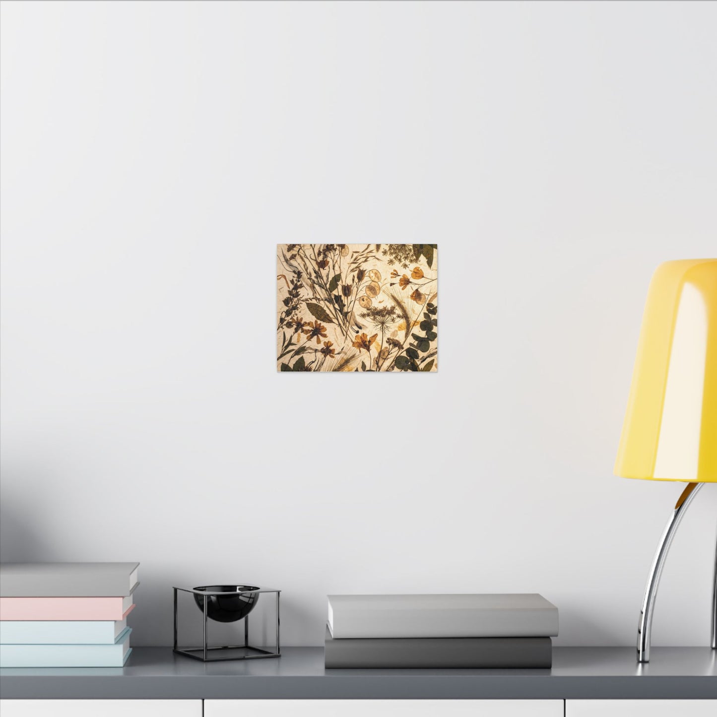 Dried Flowers Summer Canvas Art | Japandi Neutral Design