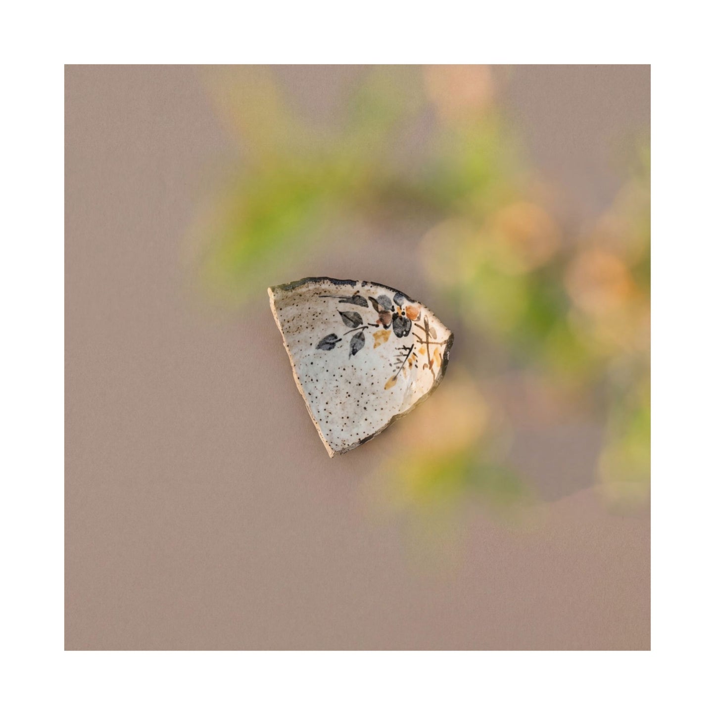 Ma Ceramic Bowl Wall Art Print - Japandi Japanese Pattern