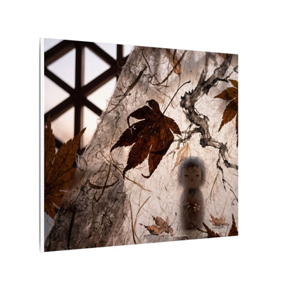 Shoji Screen Autumn Canvas Art | Dark Japandi Atmospheric Design