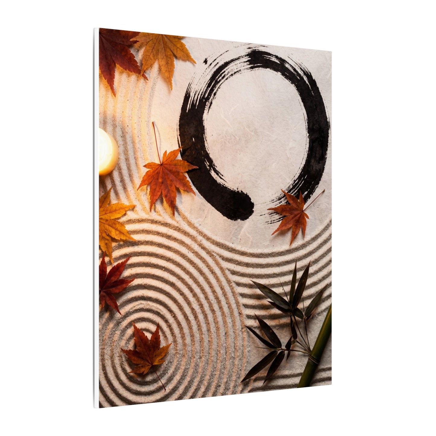 Tranquil Rock Garden Canvas Art - Enso Zen