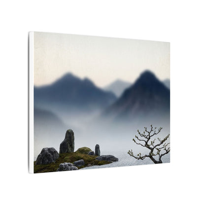 Mountain Mist Karesansui Canvas Art | Contemplative Zen Art