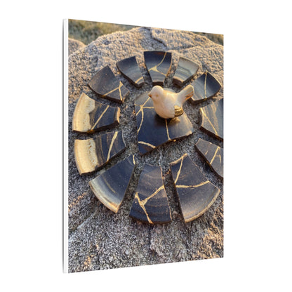 Golden Hour Broken Pottery Canvas Art - Kintsugi Datsuzoku