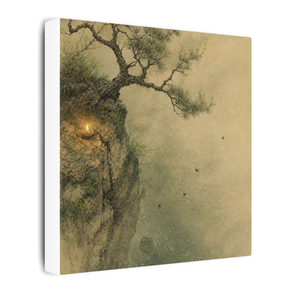 Spring Pine Tree Minimal Line Canvas Art | Earthy Decor