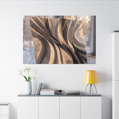Mono No Aware Paper Fold Canvas Art - Japandi Minimal Line