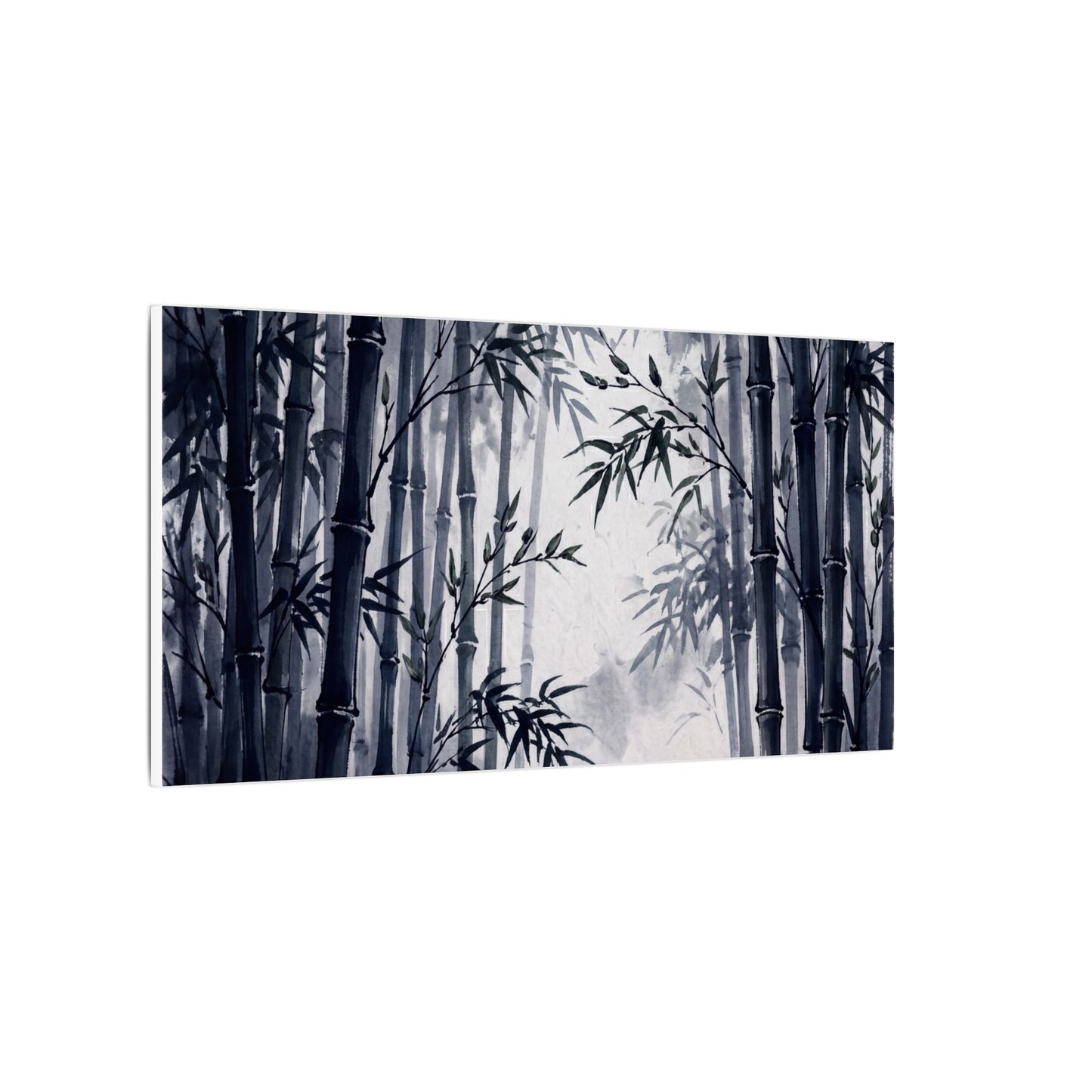 Tranquil Bamboo Grove Canvas Art - Sumi E Zen
