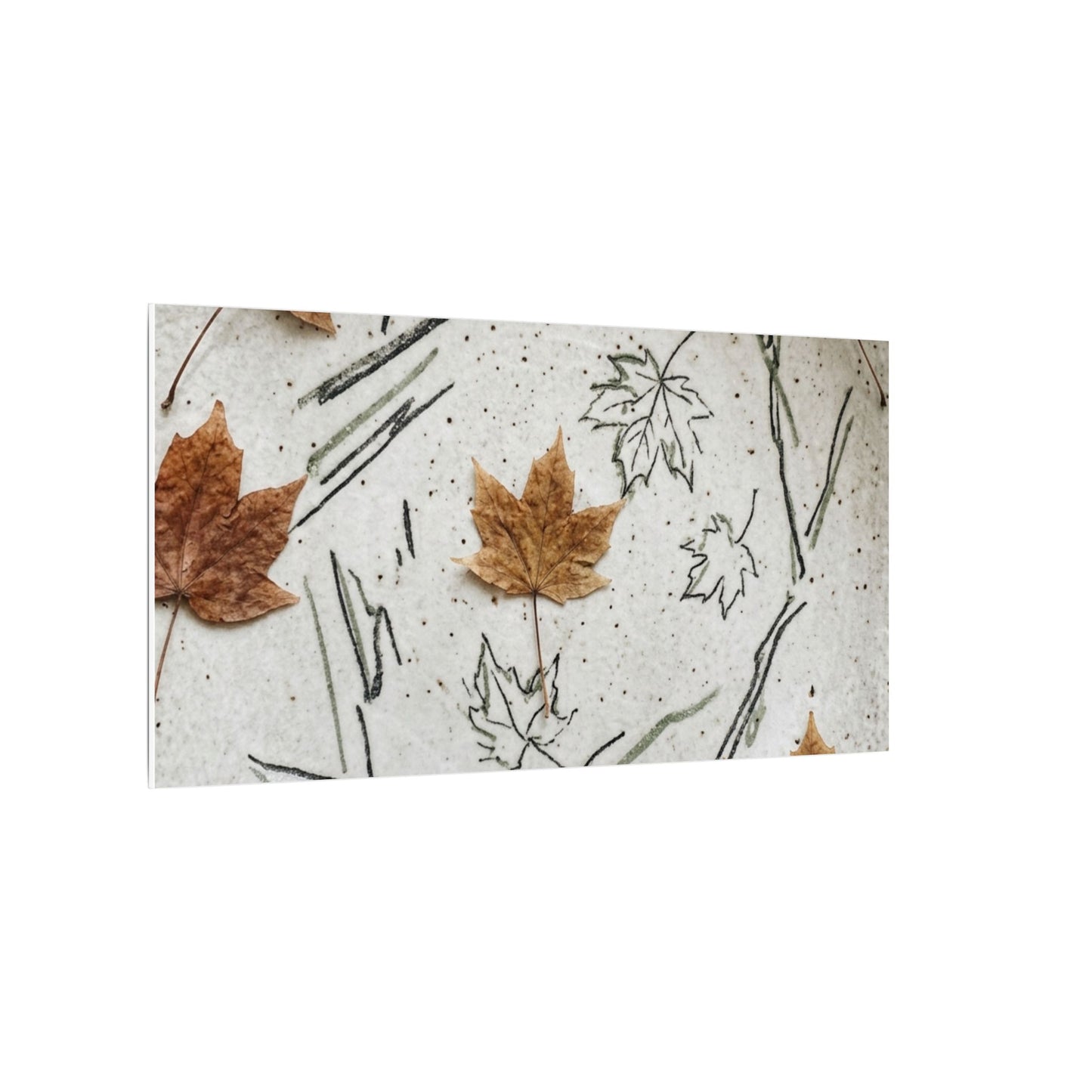 Ceramic Bowl Autumn Canvas Art | Japandi Elegant Design