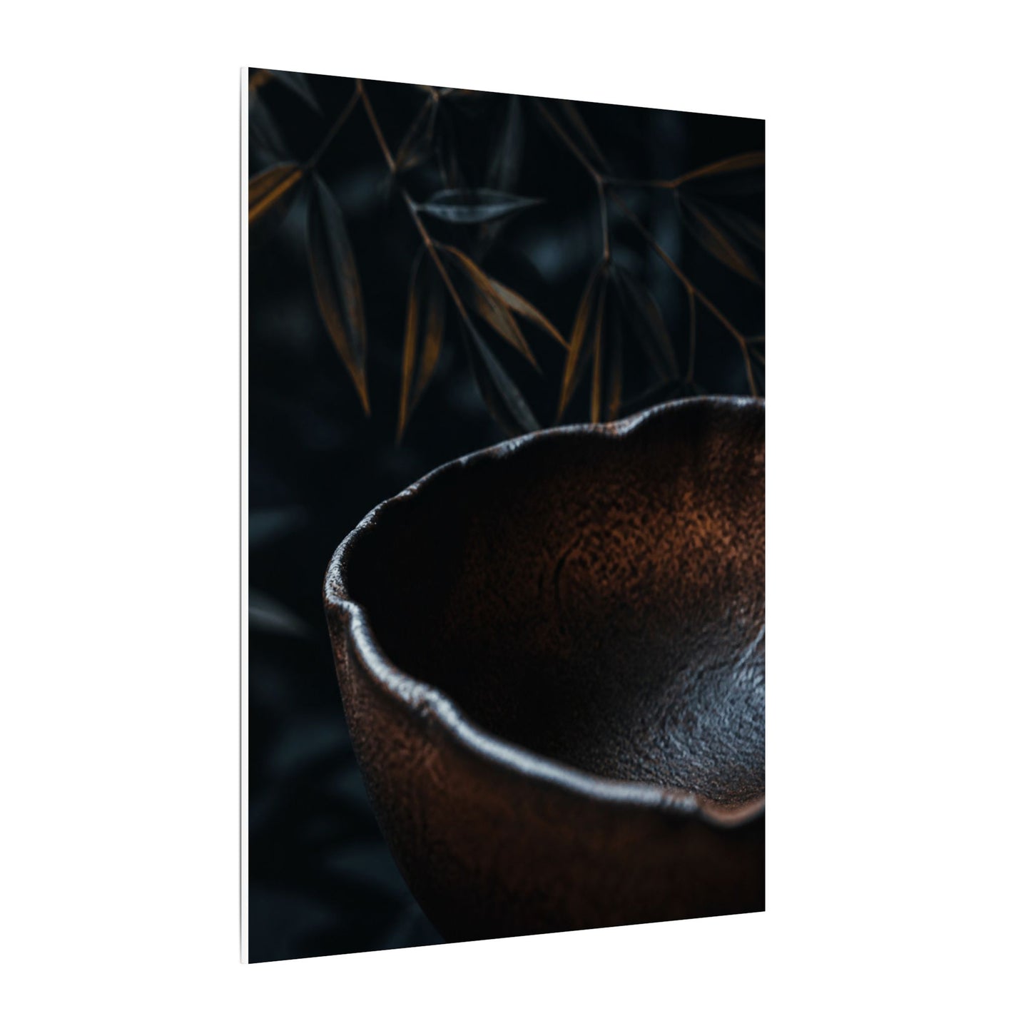 Luxurious Ceramic Bowl Canvas Art - Shadow Zen Dark Japandi