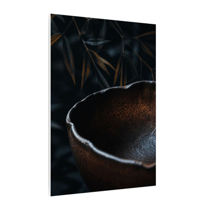 Luxurious Ceramic Bowl Canvas Art - Shadow Zen Dark Japandi