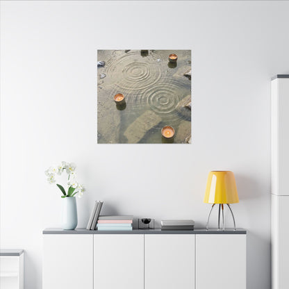 Water Ripple Canvas Art | Winter Japandi Japanese Pattern Art