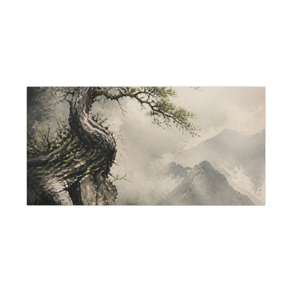 Spring Pine Tree Watercolor Canvas Art | Warm Decor