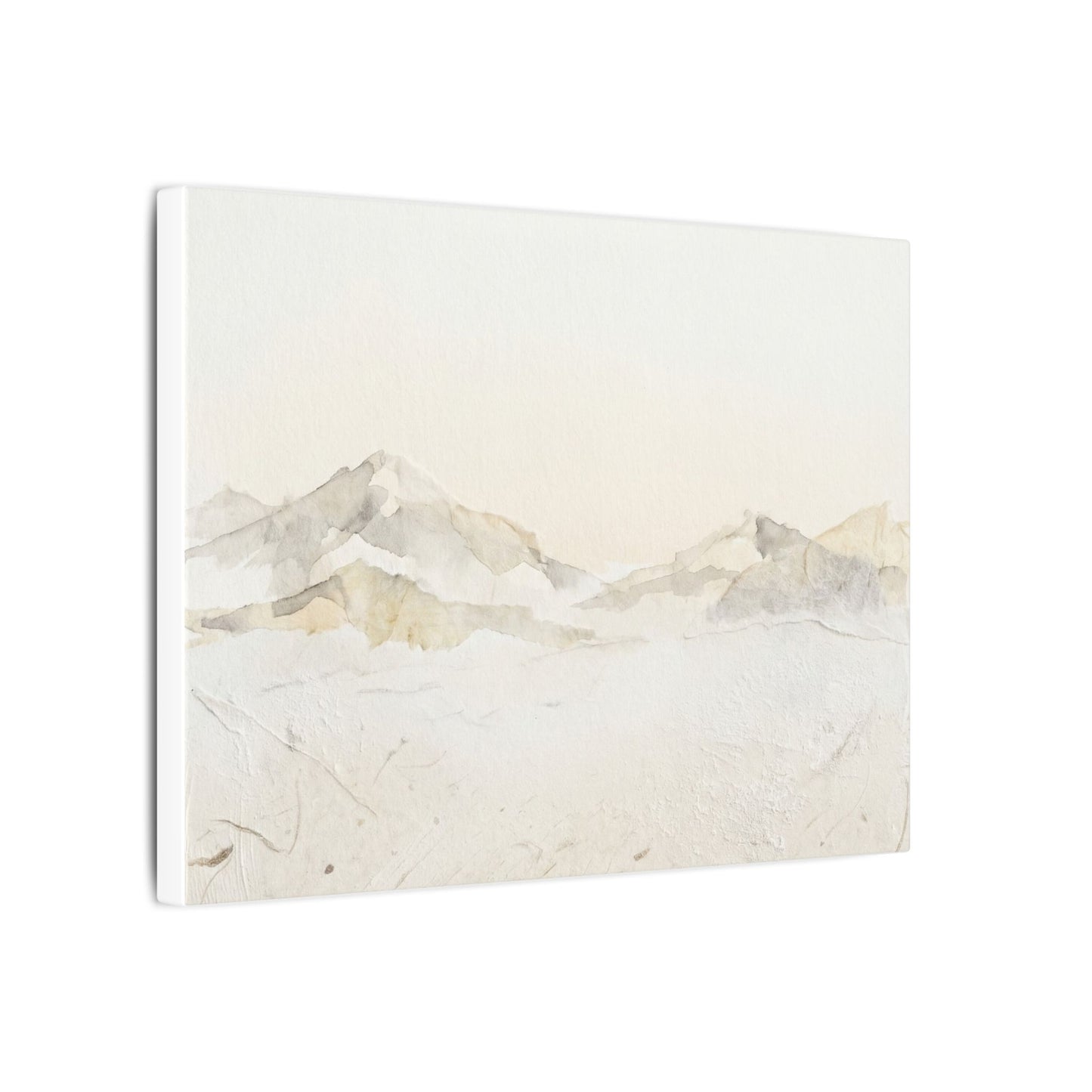 Mountain Mist Winter Canvas Art | Japandi Warm Design