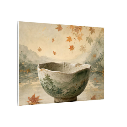 Autumn Ceramic Bowl Watercolor Canvas Art | Cozy Decor