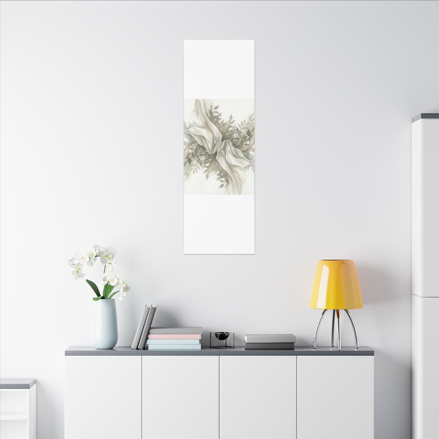 Summer Silk Drape Watercolor Canvas Art | Cozy Decor