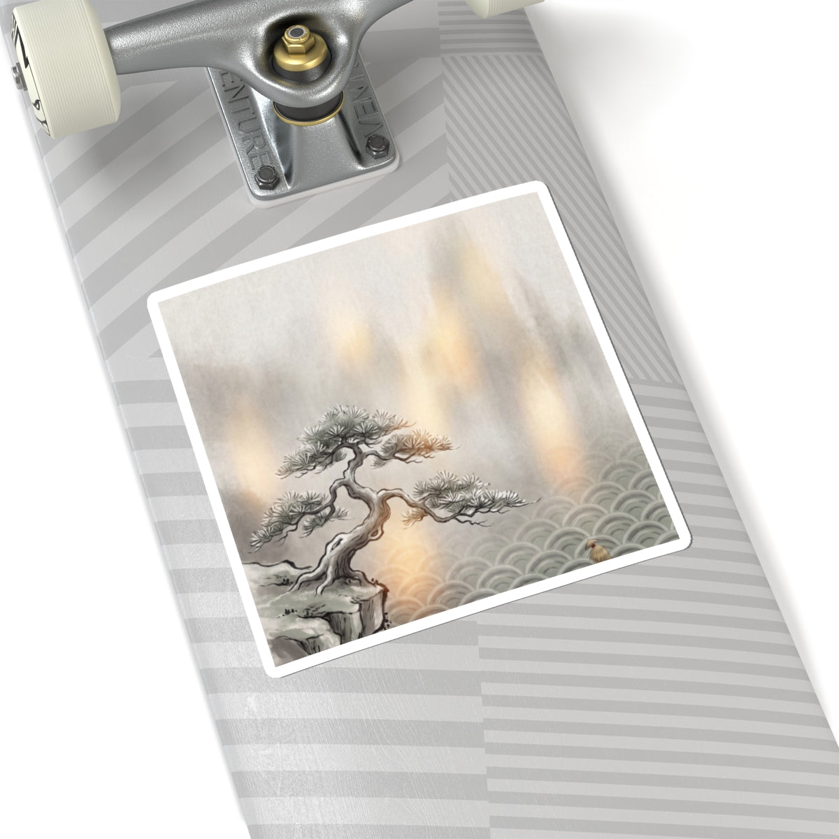 Warm Pine Tree Sticker - Japanese Pattern Japandi