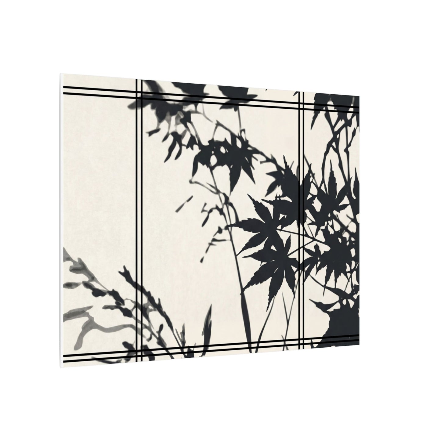 Shoji Screen Canvas Art | Summer Japandi Minimal Line Art