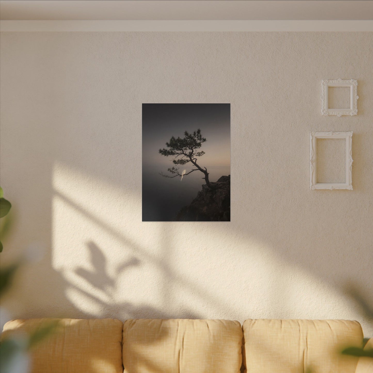 Dawn Pine Tree Canvas Art - Dark Japandi Datsuzoku